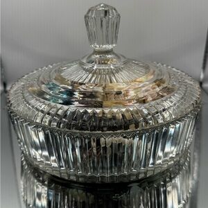 Tropical Jewelry in Vintage Glass Lidded Candy Dish